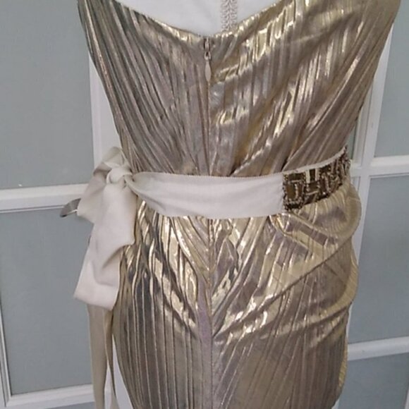 NEW Mark & James Badgley Mischka Metallic Dress - Picture 7 of 16